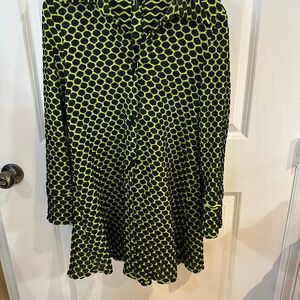 INC International Concepts Black and Neon Green Tunic